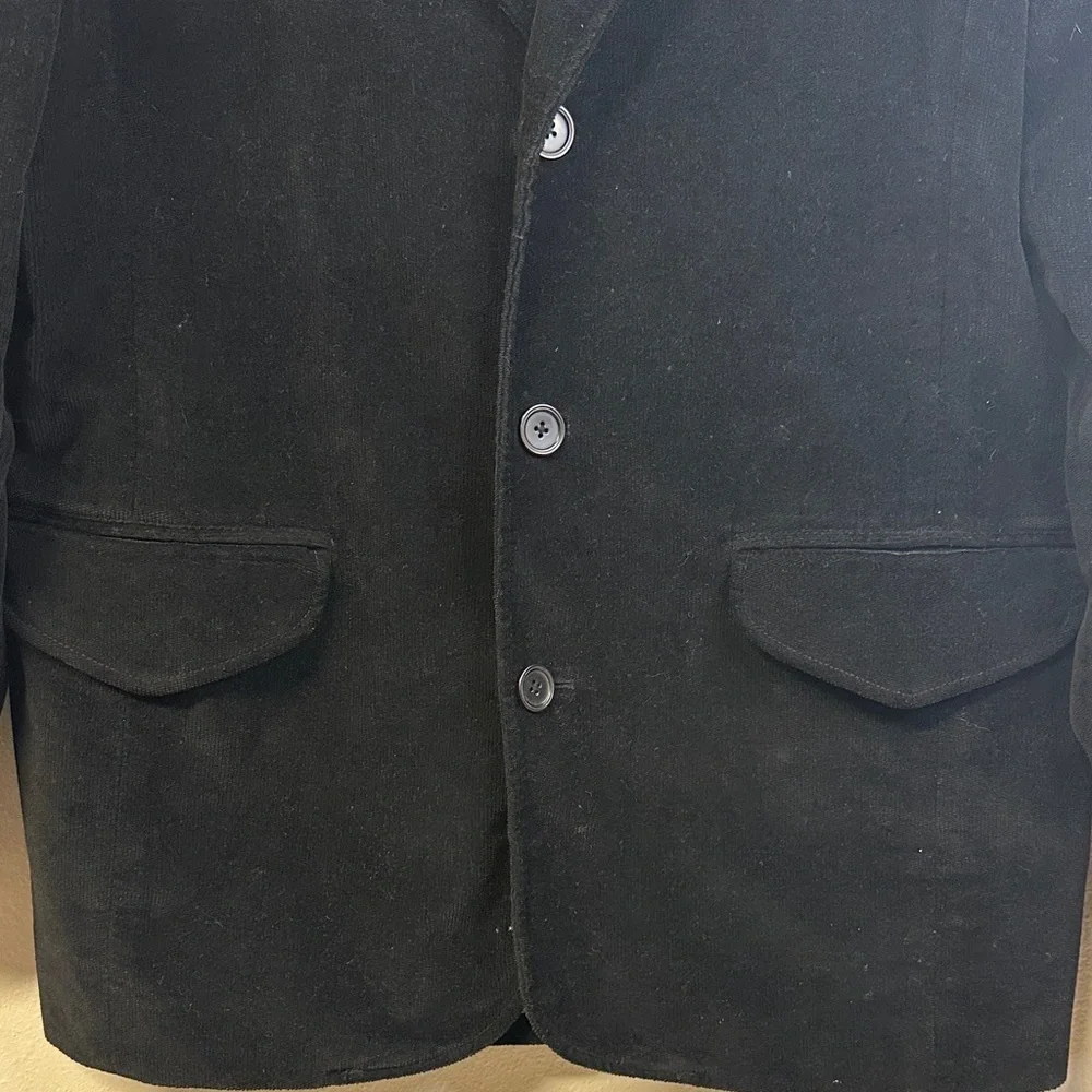 GUESS Black Corduroy Sport Coat Blazer Jacket Size XL Classic Tailored